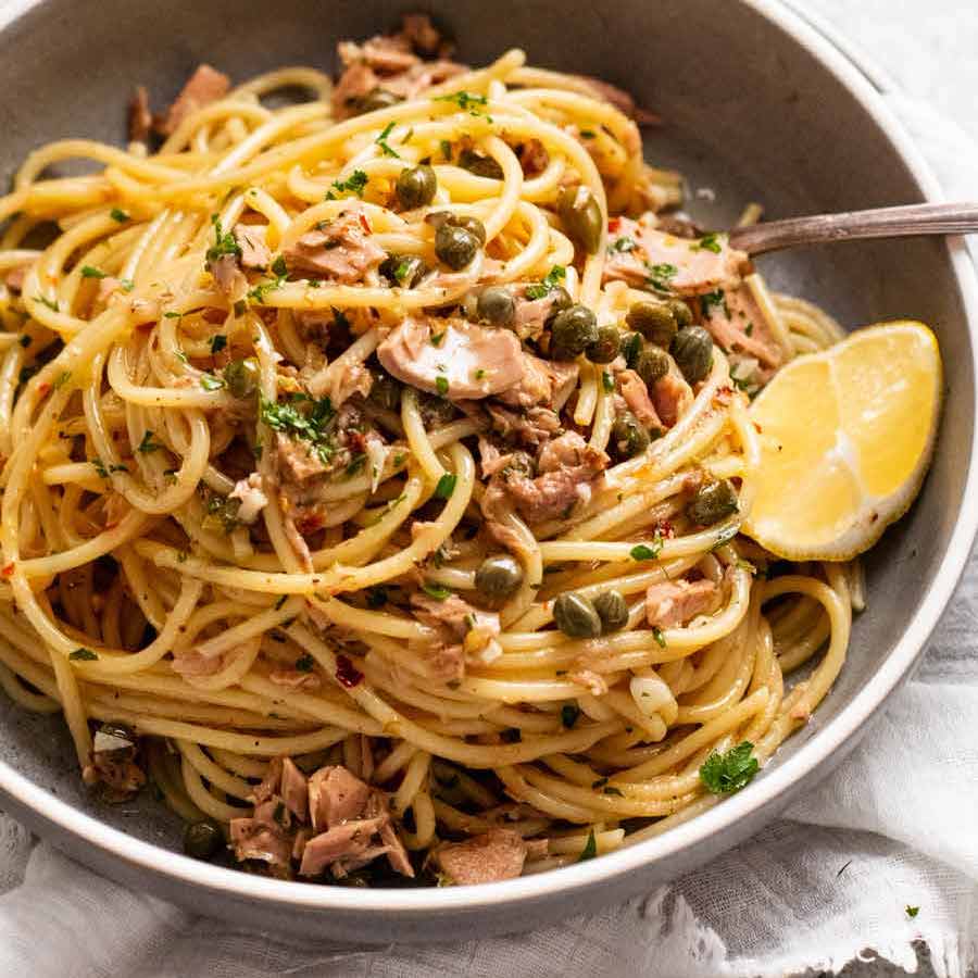 The most amazing canned tuna pasta | RecipeTin Eats