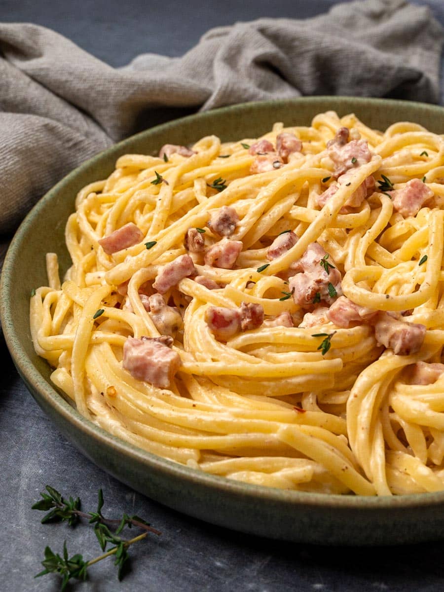 Cream Cheese Pasta with Bacon – Skinny Spatula