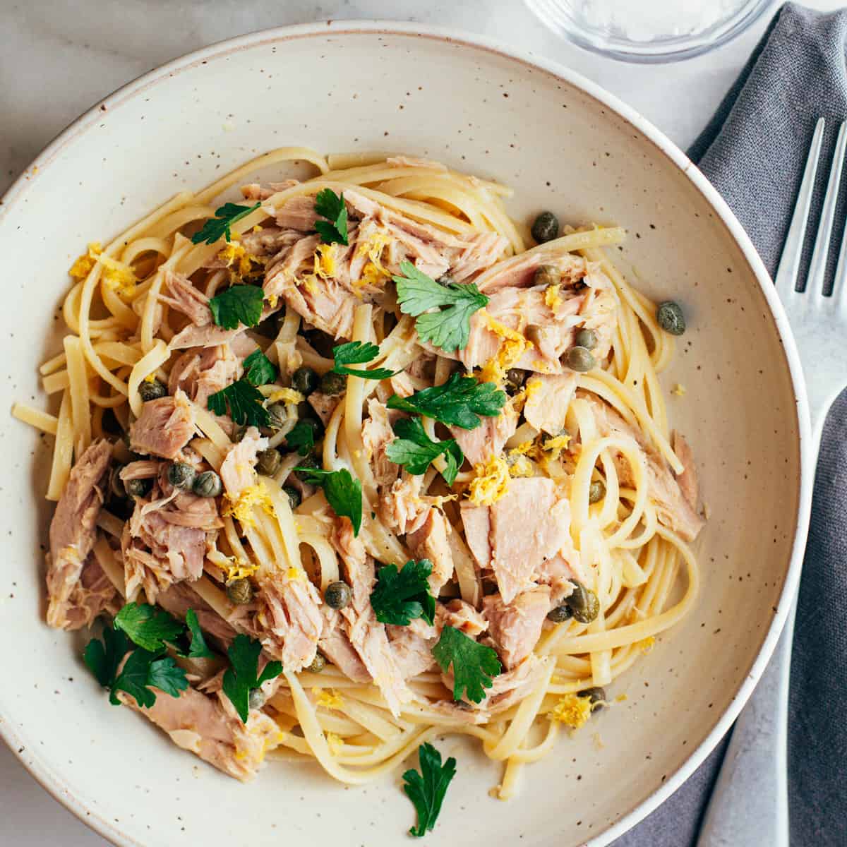 Canned Tuna Pasta (Easy, No-Cook Sauce!) - Pinch and Swirl