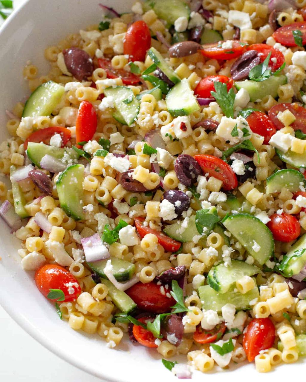Greek Pasta Salad (+VIDEO) - The Girl Who Ate Everything