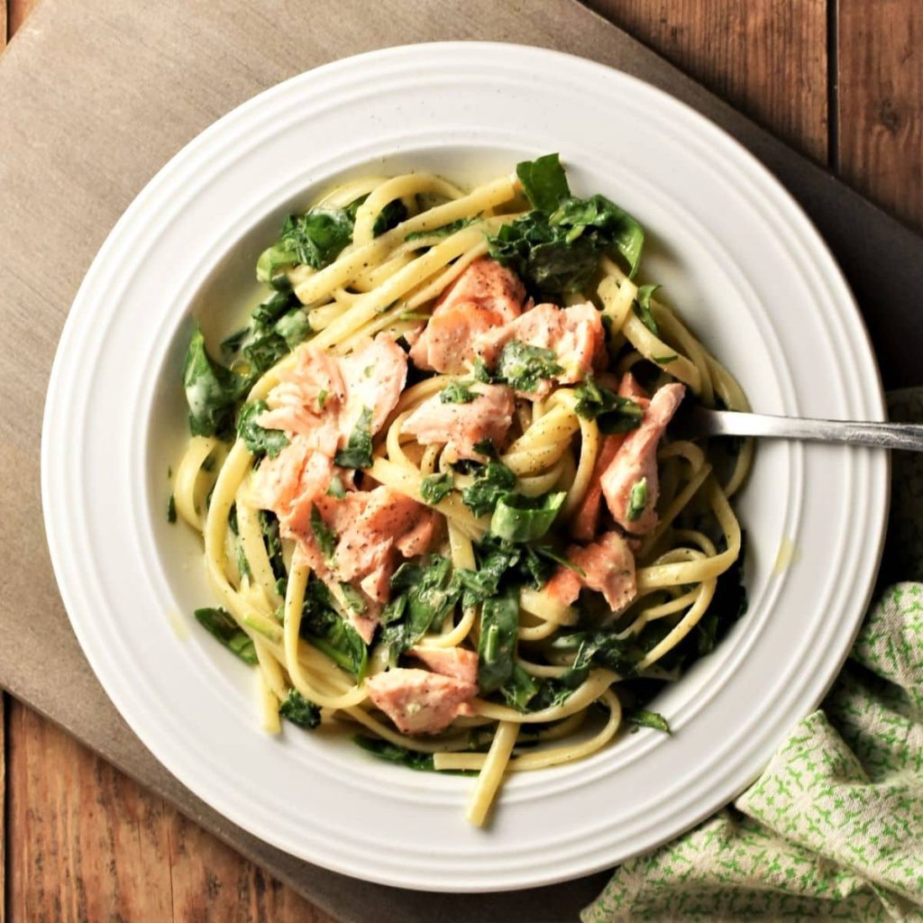 Healthy Salmon Spinach Pasta - Everyday Healthy Recipes